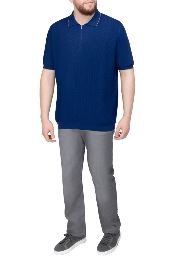 Svevo man cotton polo blue for men купить с ценами и фото 153346 - photo 2