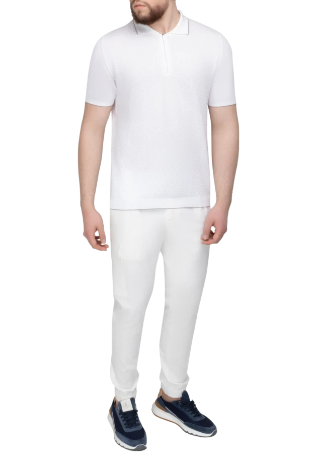 Svevo man cotton polo white for men купить с ценами и фото 153347 - photo 2