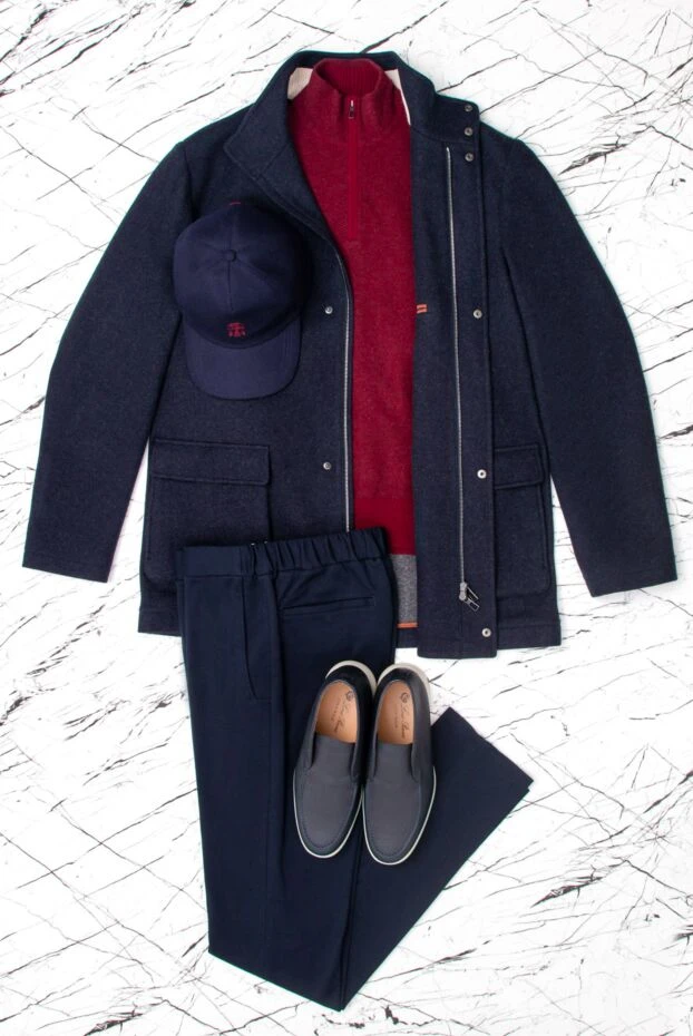 Loro Piana тройер из кашемира бордовый мужской 153357 - фото 2