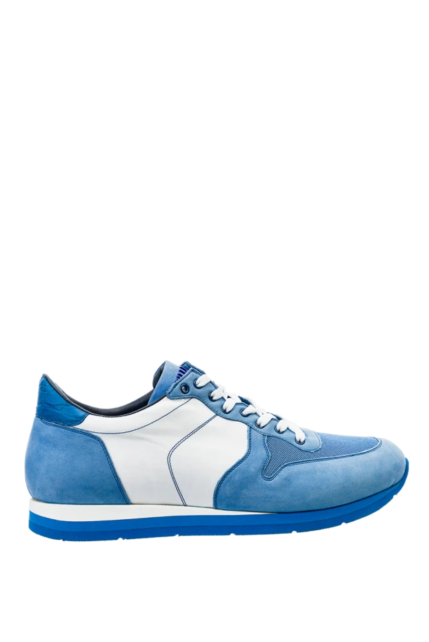 Zilli man blue suede sneakers for men купить с ценами и фото 153457 - photo 1