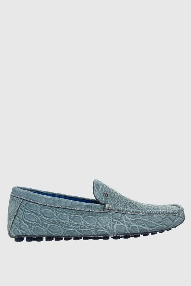 Zilli man men's moccasins made of blue crocodile skin купить с ценами и фото 153465 - photo 1