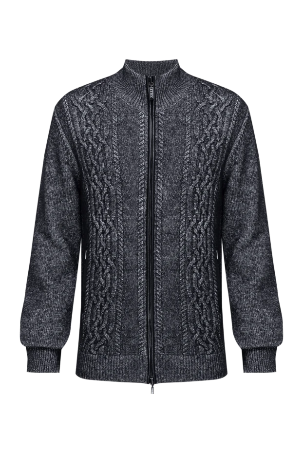 Zilli man men's cardigan made of cashmere, silk and polyamide gray купить с ценами и фото 153473 - photo 1