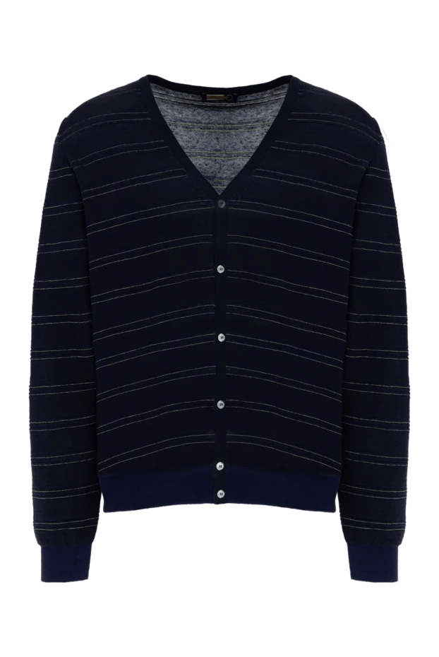 Zilli man men's cardigan made of linen, silk and cashmere blue купить с ценами и фото 153492 - photo 1