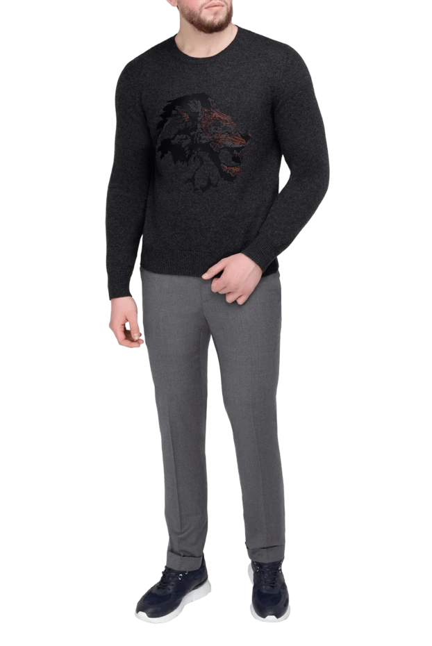 Zilli man cashmere jumper gray for men купить с ценами и фото 153494 - photo 2