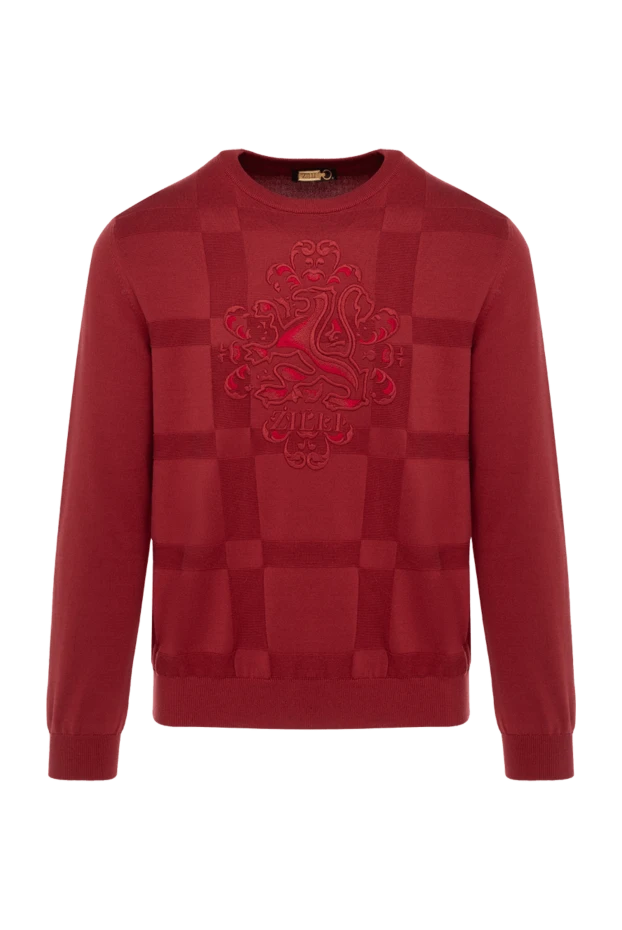 Zilli man silk and cotton jumper red for men купить с ценами и фото 153495 - photo 1