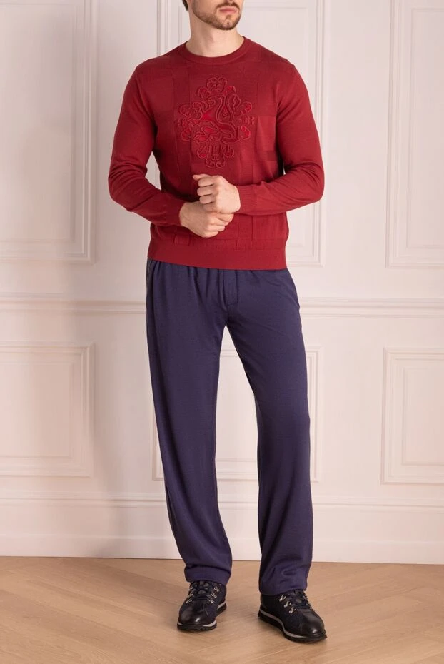 Zilli man silk and cotton jumper red for men купить с ценами и фото 153495 - photo 2