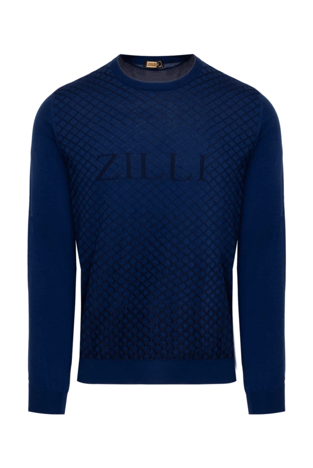 Zilli man silk and cotton jumper blue for men купить с ценами и фото 153499 - photo 1