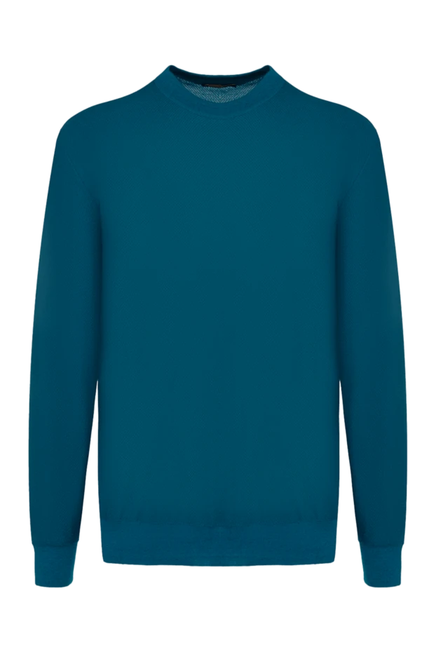 Zilli man cashmere and silk jumper blue for men купить с ценами и фото 153505 - photo 1