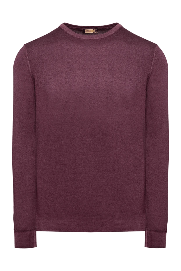 Zilli man cashmere and silk jumper burgundy for men купить с ценами и фото 153506 - photo 1