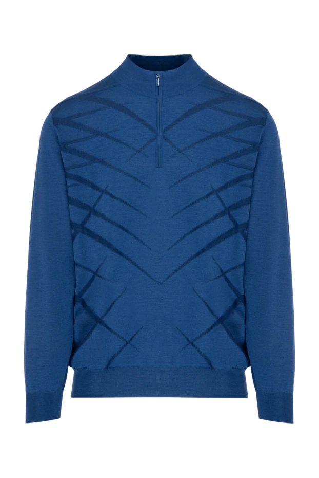 Zilli man troyer made of cashmere and silk blue for men купить с ценами и фото 153510 - photo 1