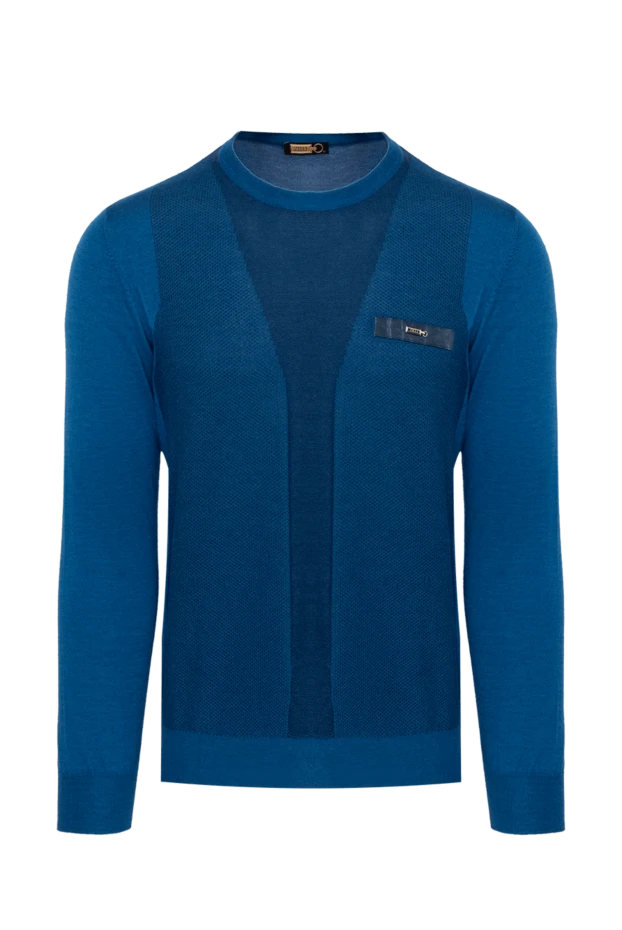 Zilli man cashmere and silk jumper blue for men купить с ценами и фото 153511 - photo 1