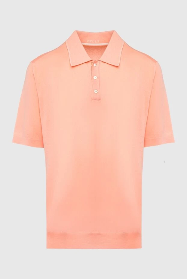 Zilli man cotton and silk polo orange for men купить с ценами и фото 153538 - photo 1