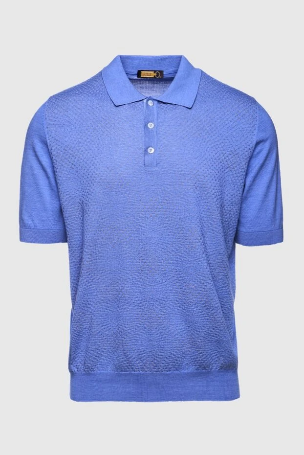 Zilli man cashmere and silk polo blue for men купить с ценами и фото 153540 - photo 1