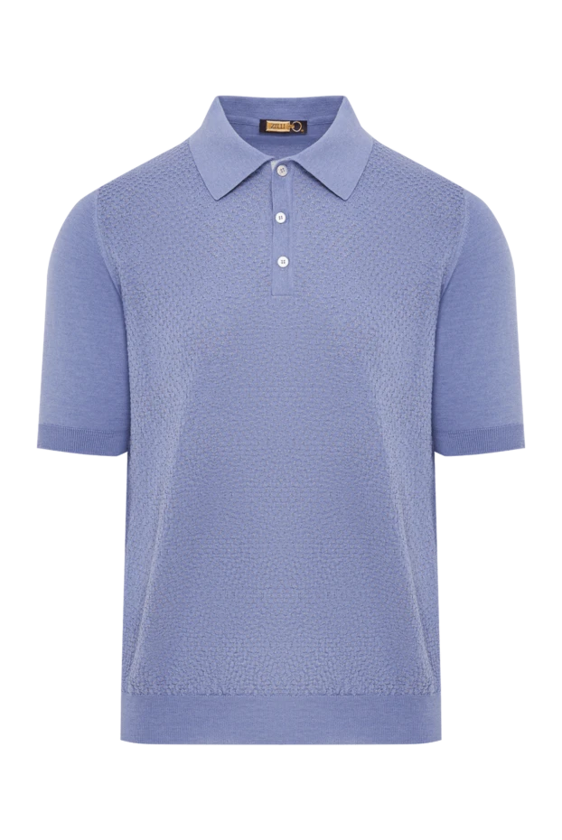 Zilli blue cashmere and silk polo for men 153540 - photo 1