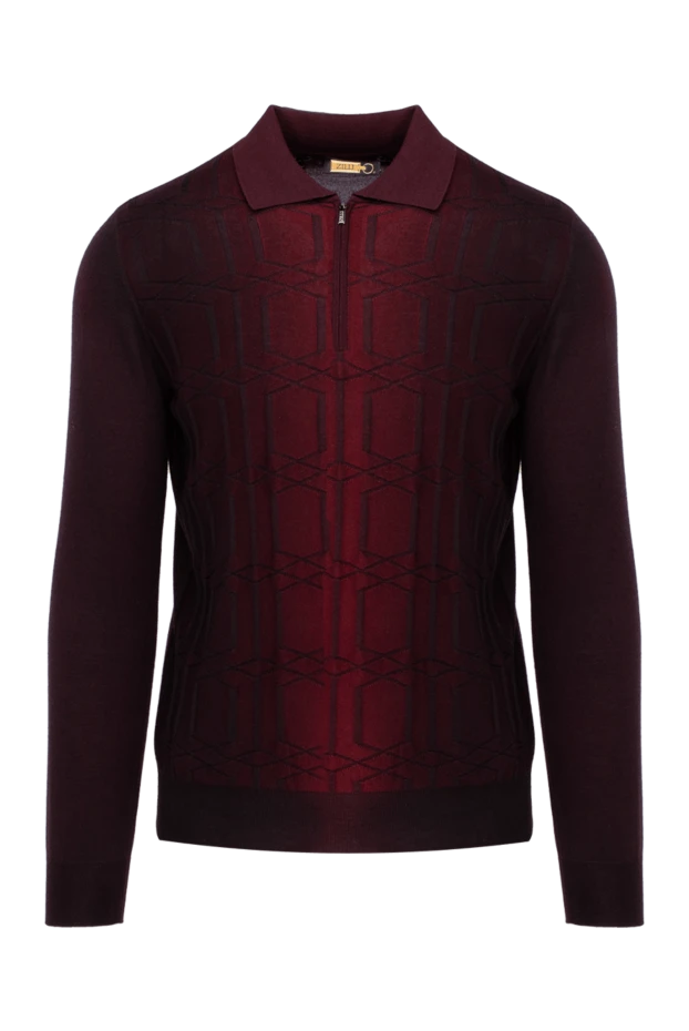 Zilli man long sleeve polo in silk and cashmere burgundy for men купить с ценами и фото 153541 - photo 1