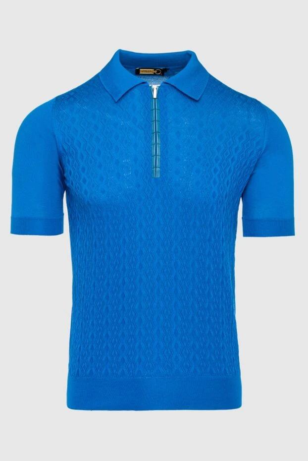 Zilli man silk polo blue for men купить с ценами и фото 153557 - photo 1