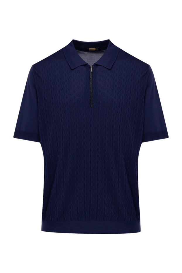 Zilli man polo in silk and crocodile skin blue for men купить с ценами и фото 153578 - photo 1