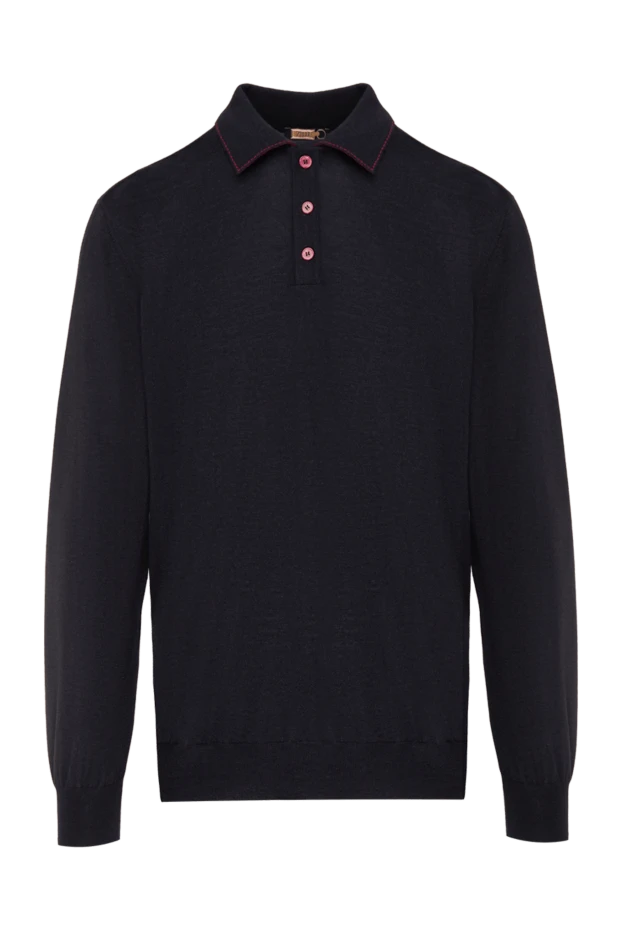 Zilli man long sleeve polo in silk and cashmere black for men купить с ценами и фото 153597 - photo 1