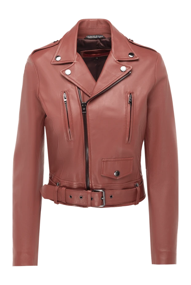 Giorgio&Mario woman women's pink genuine leather jacket купить с ценами и фото 153600 - photo 1