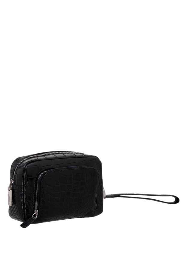 Tardini ерлерге арналған қара аллигатор былғары клатч білезік баумен 153617 - фото 3