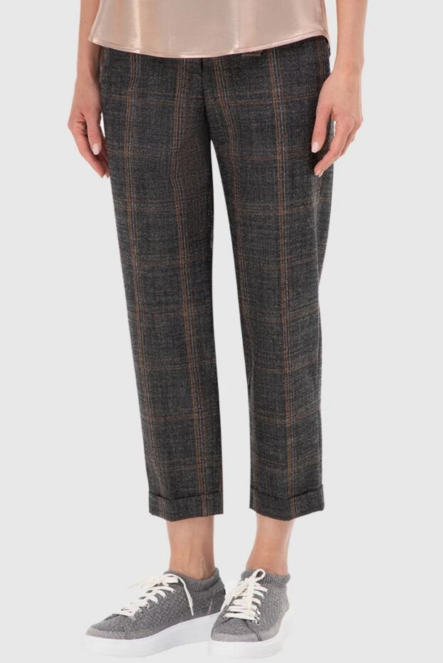 Peserico woman gray wool trousers for women купить с ценами и фото 153630 - photo 2