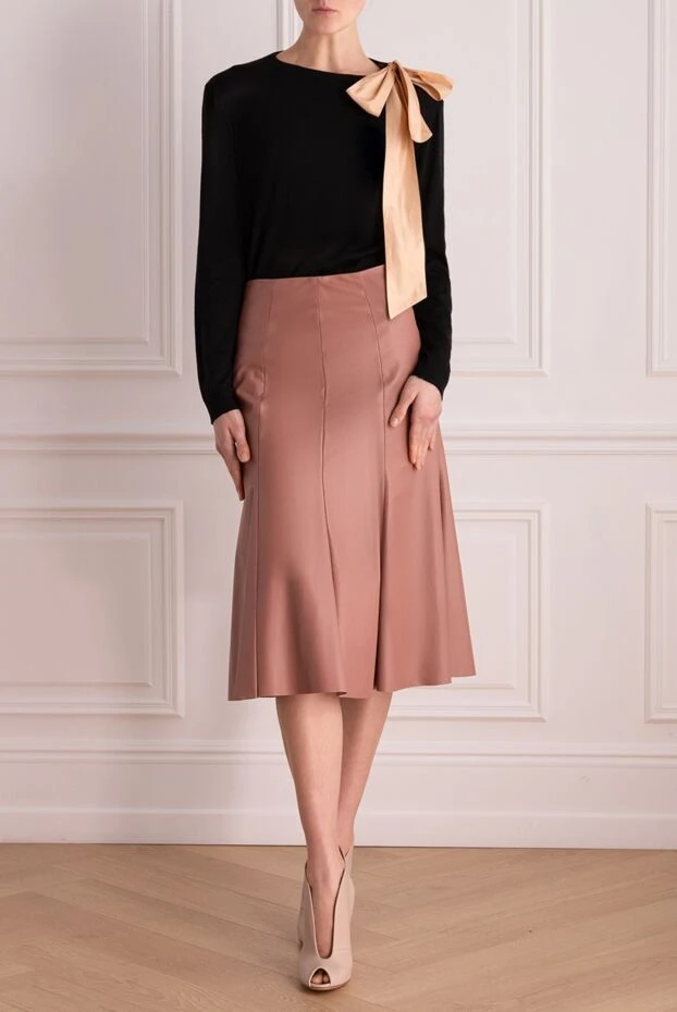 DROMe woman pink leather skirt for women купить с ценами и фото 153674 - photo 2