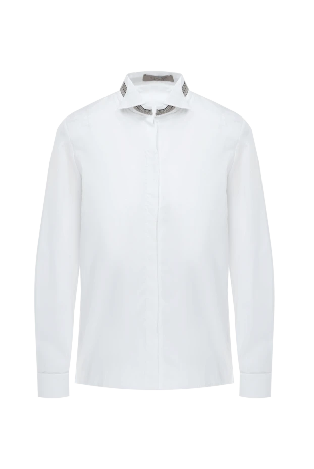 D.Exterior woman white cotton and polyamide shirt for women купить с ценами и фото 153709 - photo 1