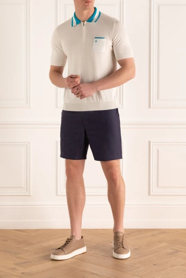 Derek Rose man blue linen shorts for men купить с ценами и фото 153814 - photo 2