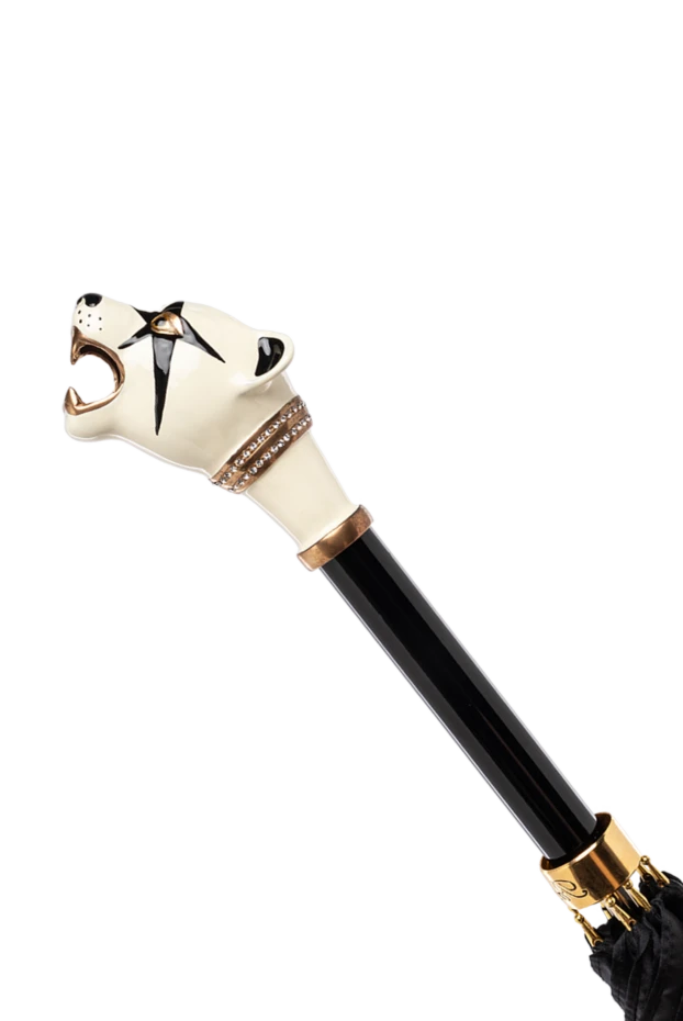 Pasotti black umbrella with white panther head 153903 - photo 3