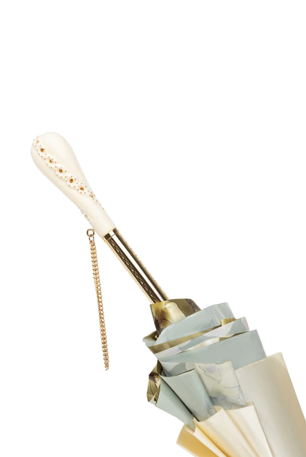 Pasotti white vintage umbrella with floral lining women’s 153904 - photo 3