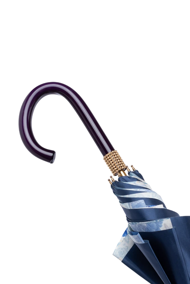 Pasotti blue umbrella decorated with flowers on the lining 153924 - photo 3