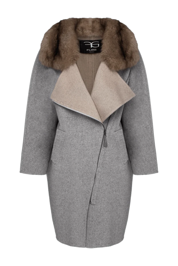 FG Furs woman women's gray cashmere and sable coat купить с ценами и фото 153926 - photo 1