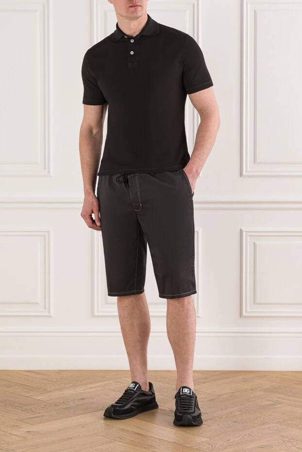 Zilli белі иірілген жіппен ерлер бежевый мақта шорт 153930 - фото 2