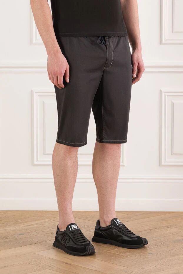 Zilli шорты мужские бежевые хлопковые со шнурком на талии 153930 - фото 3