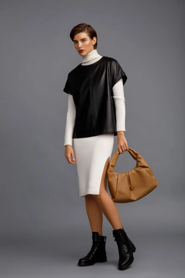 Fleur de Paris ботинки женские черные кожаные на шнуровке 153965 - фото 3