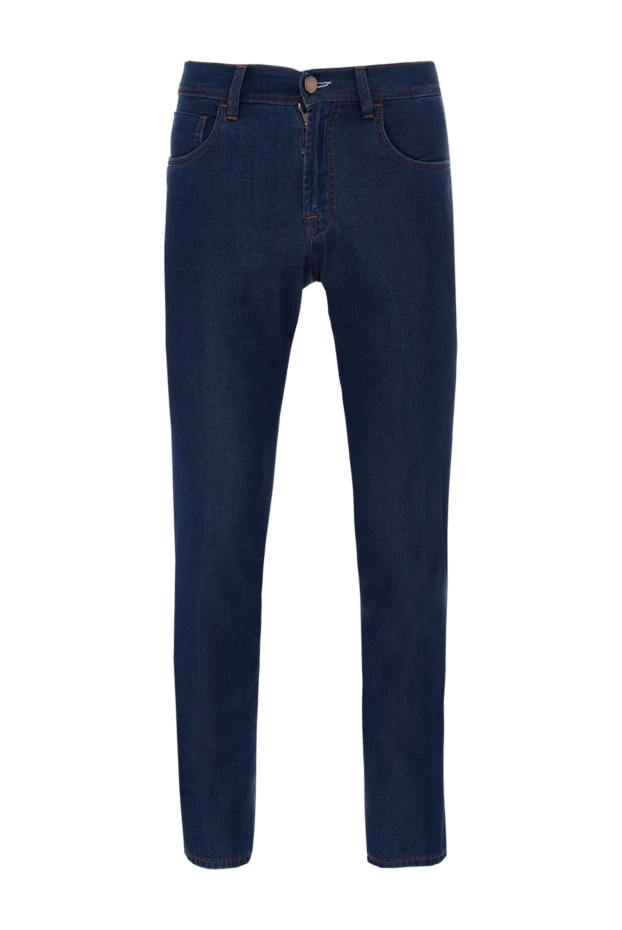 Scissor Scriptor man blue cotton and silk jeans for men купить с ценами и фото 154005 - photo 1