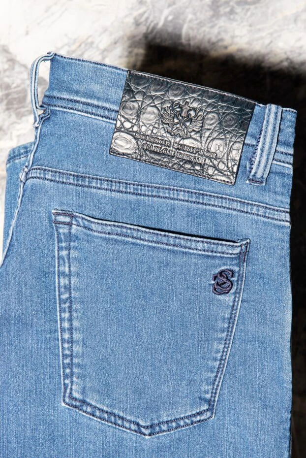 Scissor Scriptor джинсы мужские светло-синие из мягкого хлопкового денима
154024 - фото 2