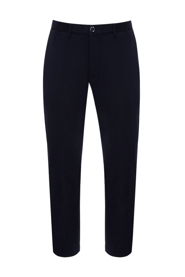 Zilli man men's blue wool and cashmere trousers купить с ценами и фото 154059 - photo 1