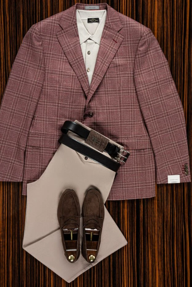 Zilli мужские брюки песочного цвета из кашемира и хлопка
 154075 - фото 2