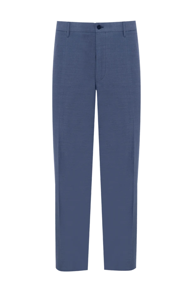 Zilli man men's blue wool and silk trousers купить с ценами и фото 154080 - photo 1