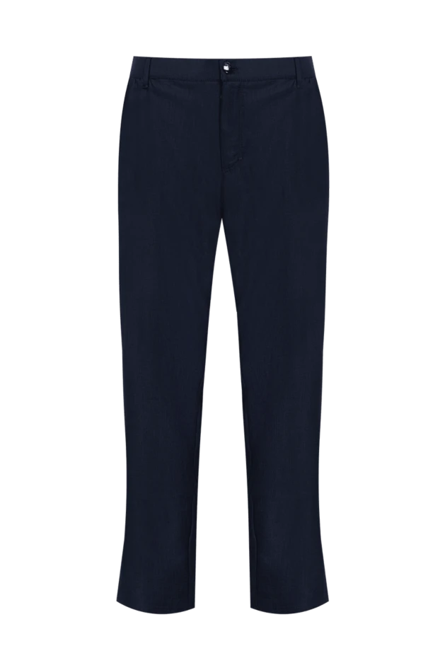 Zilli man men's blue wool and cashmere trousers купить с ценами и фото 154082 - photo 1