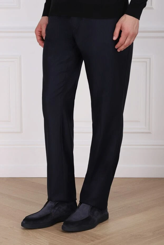 Zilli man black cashmere trousers for men 154112 - photo 3