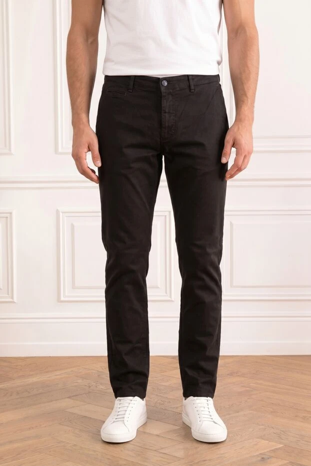 Men's gray cotton classic pants - photo 1