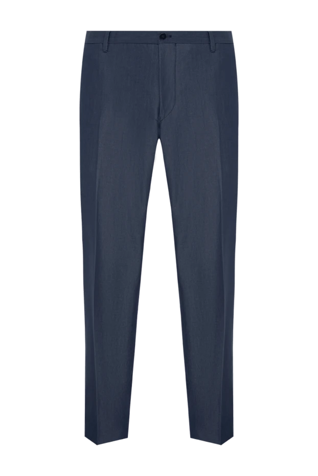 Zilli man blue cotton trousers for men купить с ценами и фото 154104 - photo 1