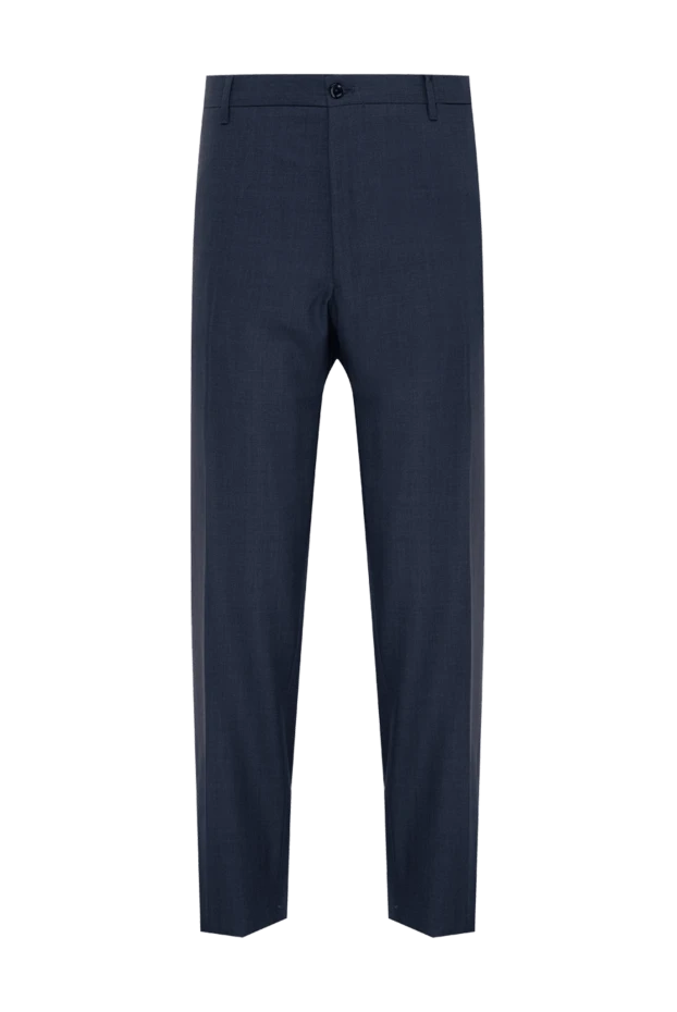 Zilli man men's blue wool and silk trousers купить с ценами и фото 154105 - photo 1