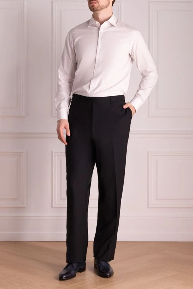 Zilli man black cashmere trousers for men купить с ценами и фото 154112 - photo 1