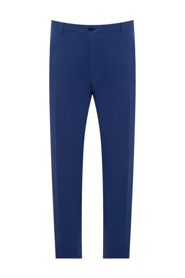 Zilli man blue cotton trousers for men купить с ценами и фото 154115 - photo 1