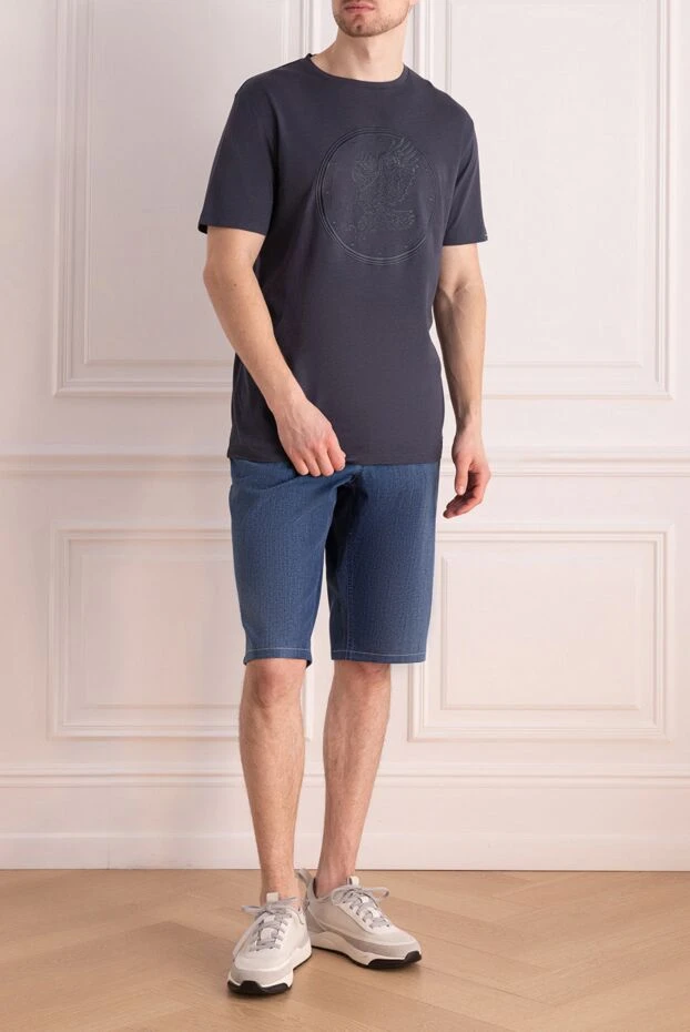 Zilli man cotton and polyester shorts blue for men купить с ценами и фото 154121 - photo 2