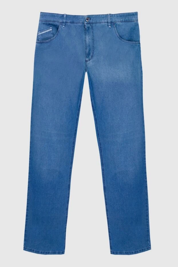 Zilli man blue cotton jeans for men купить с ценами и фото 154134 - photo 1