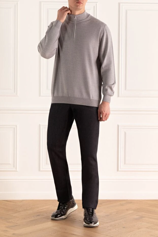 Zilli man gray cotton jeans for men купить с ценами и фото 154140 - photo 2